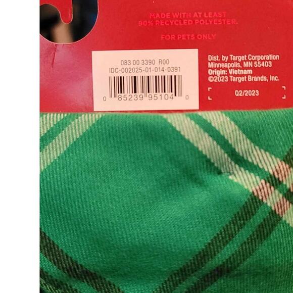 (4) Wondershop Green Plaid Matching Family Cat and Dog Bandana OS - Picture 5 of 8